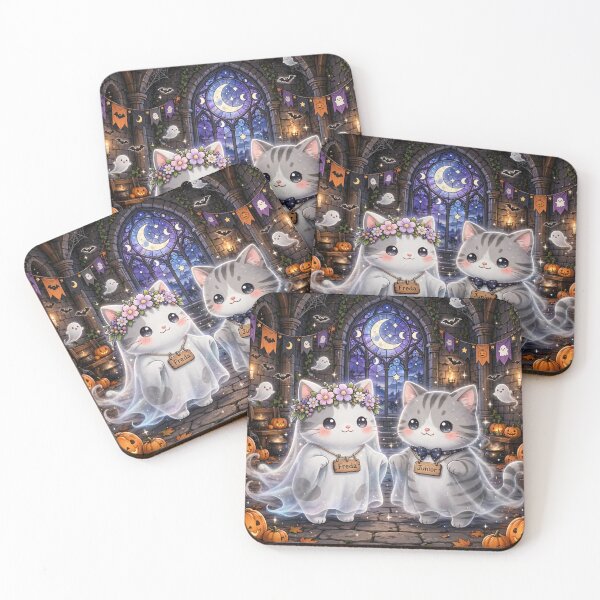 Item preview, Freda and Junior Ghost Cats Haunted Chapel designed and sold by MAISON SYLVIE.