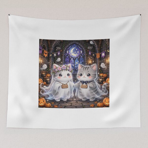 Item preview, Freda and Junior Ghost Cats Haunted Chapel designed and sold by MAISON SYLVIE.