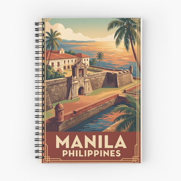 Item preview, Manila Philippines Vintage Travel Illustration designed and sold by Bomax121.
