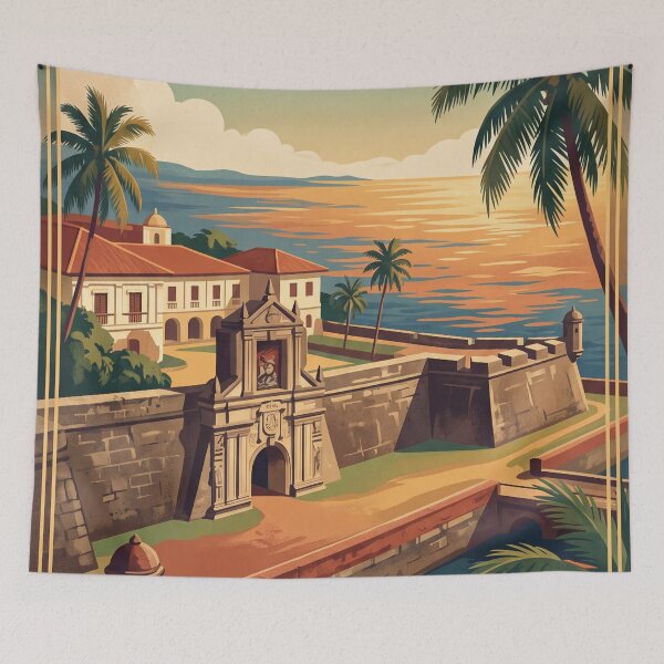 Item preview, Manila Philippines Vintage Travel Illustration designed and sold by Bomax121.