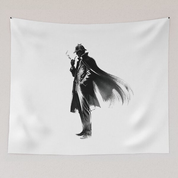 Item preview, Sherlock Holmes Noir Detective in a Tattered Cape designed and sold by Fenay Designs.