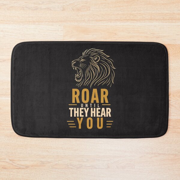 Item preview, Roar Until They Hear You – Elegant Line-Art Lion Motivational Quote designed and sold by Bennie Singh.