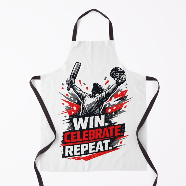 Item preview, WIN. CELEBRATE. REPEAT. – Faceless Cricket Champion Victory Premium Sports Design designed and sold by mbmstores.