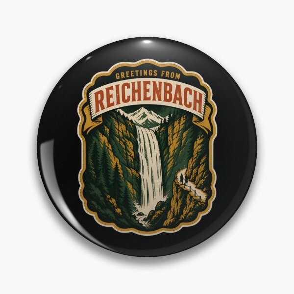 Item preview, Sherlock Holmes Greetings from Reichenbach Falls designed and sold by Fenay Designs.