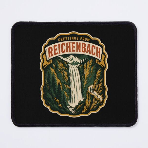 Item preview, Sherlock Holmes Greetings from Reichenbach Falls designed and sold by Fenay Designs.