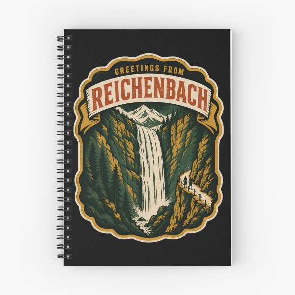 Item preview, Sherlock Holmes Greetings from Reichenbach Falls designed and sold by Fenay Designs.