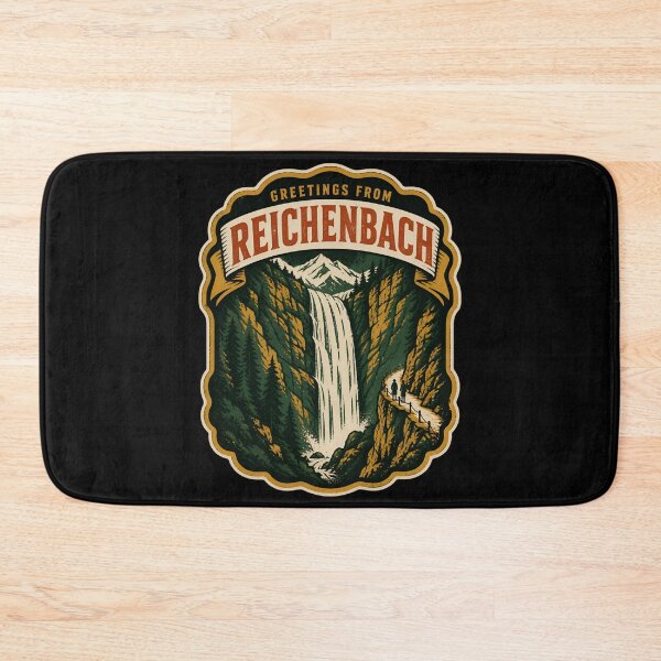 Item preview, Sherlock Holmes Greetings from Reichenbach Falls designed and sold by Fenay Designs.