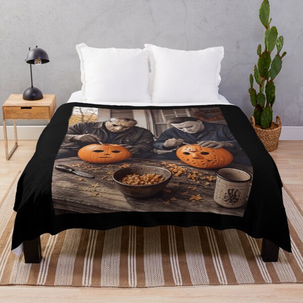 Item preview, Amigos tallando calabazas de terror de Halloween designed and sold by JasonRoge96759.