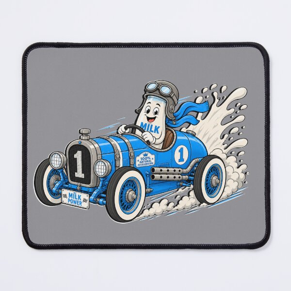 Item preview, Milk Power – Vintage Racing Cartoon designed and sold by Aimetoi.