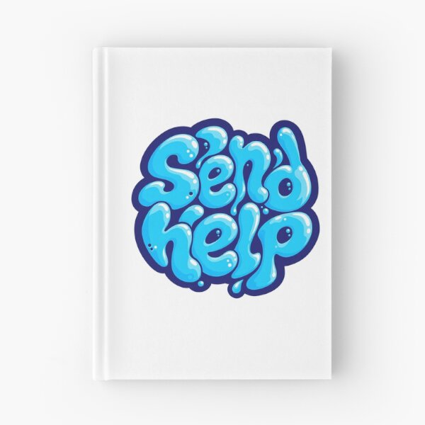 Item preview, Send Help Funny Water Liquid Splash Typography Blue Bubble Graphic designed and sold by DesignArtist.ia.