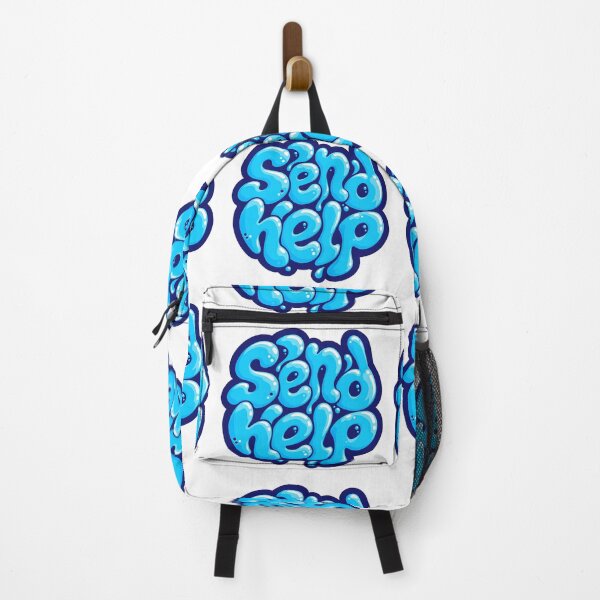 Item preview, Send Help Funny Water Liquid Splash Typography Blue Bubble Graphic designed and sold by DesignArtist.ia.