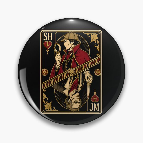 Item preview, Sherlock Holmes vs Moriarty Gilded Playing Card designed and sold by Fenay Designs.
