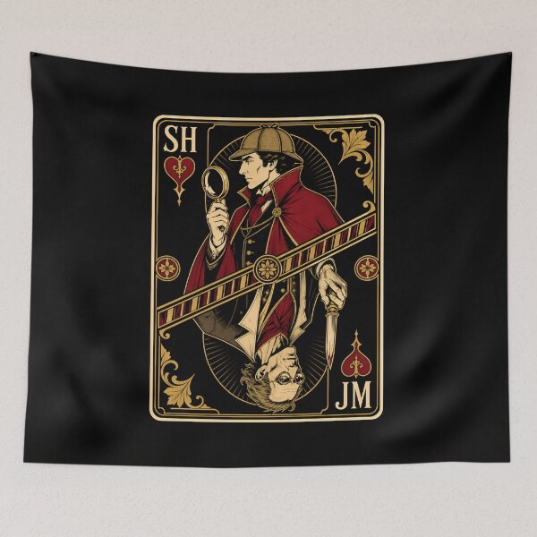 Item preview, Sherlock Holmes vs Moriarty Gilded Playing Card designed and sold by Fenay Designs.