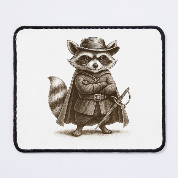 Item preview, Raccoon Musketeer Vintage Woodland Hero designed and sold by Infinitee8hirts.