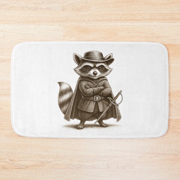 Item preview, Raccoon Musketeer Vintage Woodland Hero designed and sold by Infinitee8hirts.