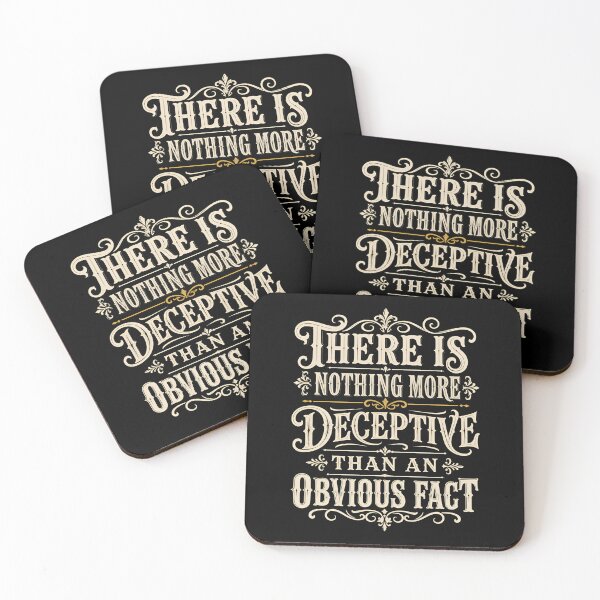 Item preview, Sherlock Holmes Nothing More Deceptive Quote designed and sold by Fenay Designs.