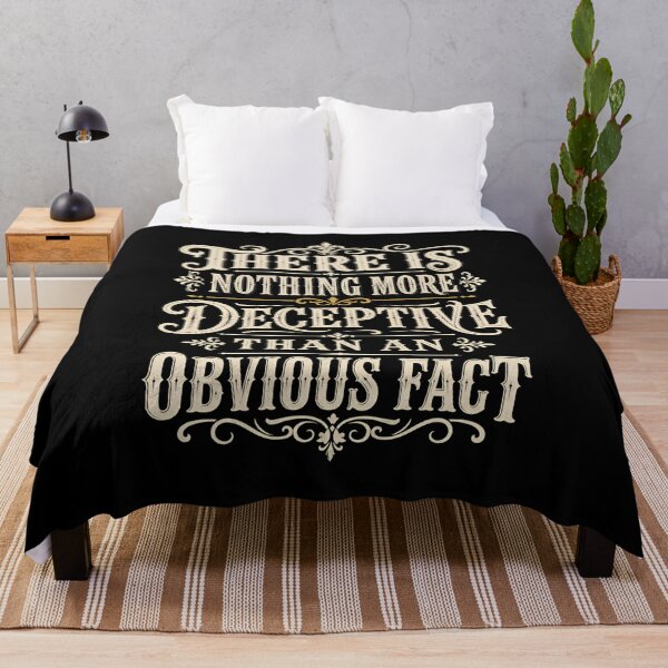 Item preview, Sherlock Holmes Nothing More Deceptive Quote designed and sold by Fenay Designs.