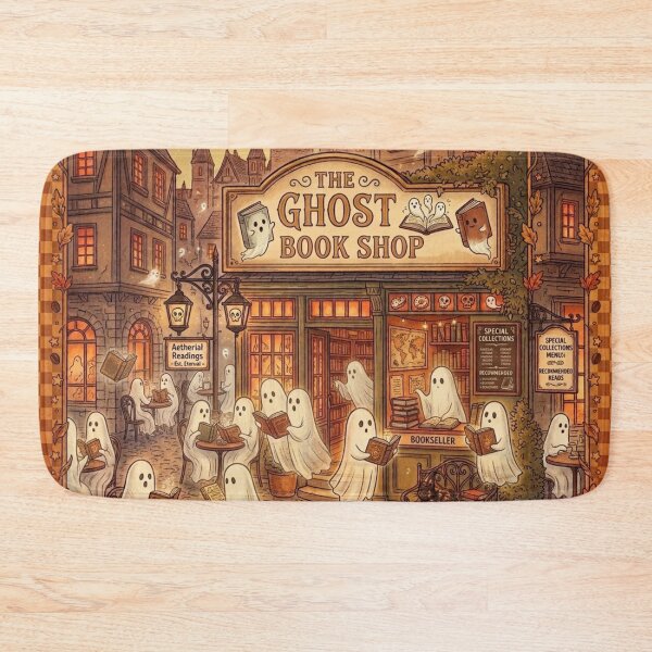 Item preview, Cute Spooky Funny The Ghost Book Shop Design for Halloween / Autumn / Book Shop / Book Worm / Ghost Village / Orange / Reading / Bookish / Book Nerd designed and sold by TeenLake.