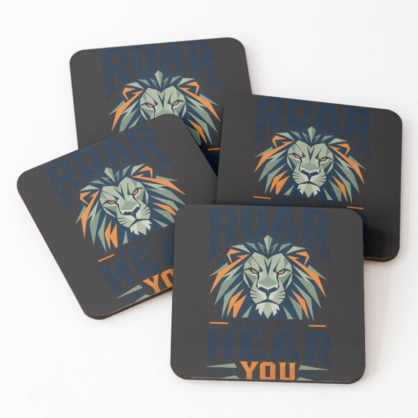 Item preview, Roar Until They Hear You – Geometric Lion Motivational Quote designed and sold by Bennie Singh.