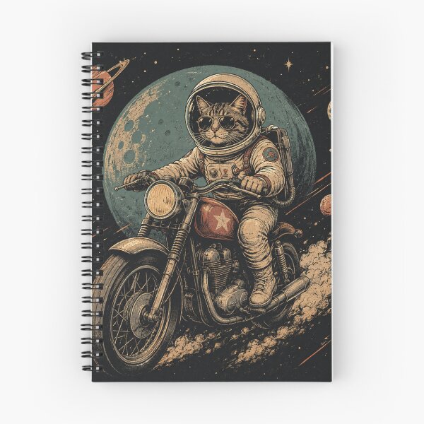 Item preview, Astronaut Cat Riding Motorcycle – Cosmic Adventure Artwork designed and sold by Dogandesighn.