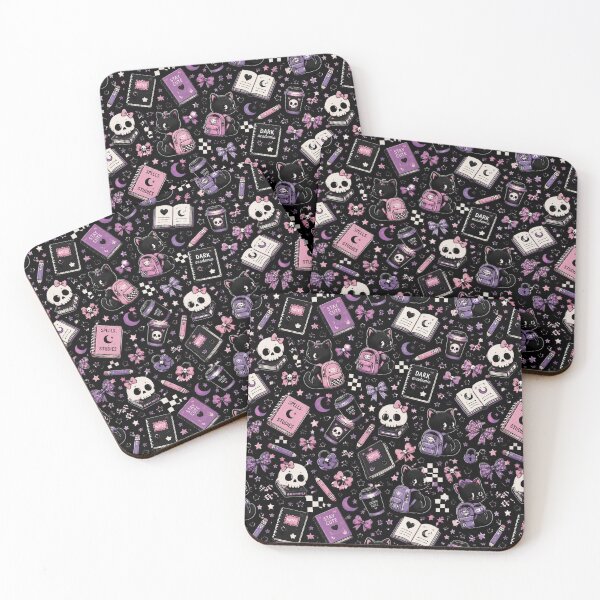 Item preview, Cute Goth School Pattern – Dark Kawaii Backpack & Notebook Design designed and sold by Brain shot.