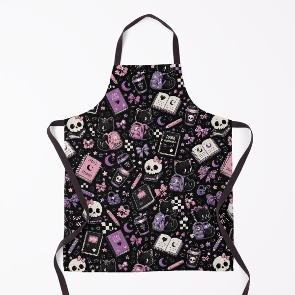 Aperçu de l'œuvre Motif scolaire gothique mignon – Sac à dos et cahier au design kawaii sombre créée et vendue par Brain shot.