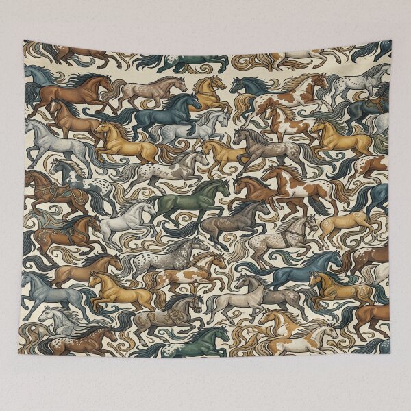 Item preview, Intricate Vintage Horse Tessellation Pattern designed and sold by Solomon-Ent-144.