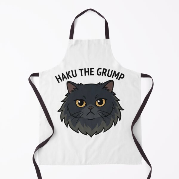 Item preview, Haku el Gruñón Gato Negro Gracioso designed and sold by PetalsPaws.