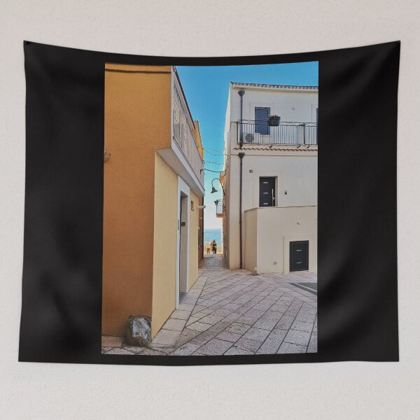 Item preview, Charming Italian Seaside Village Alley with Sea View - Termoli, Molise designed and sold by EpicVistas.