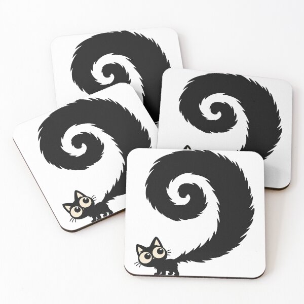 Item preview, Black Cat with a Very Long Tail designed and sold by MewMade.