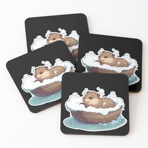 Item preview, Cute Otter In Bathtub. Funny Animal Motif designed and sold by titanosdesign.
