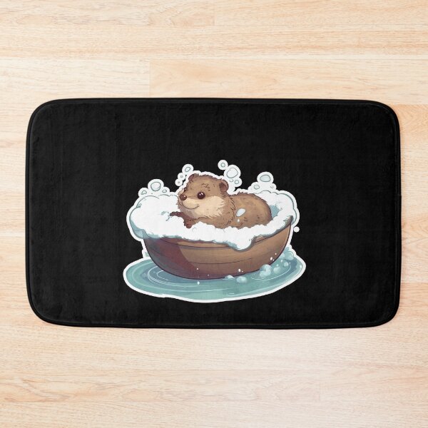 Item preview, Cute Otter In Bathtub. Funny Animal Motif designed and sold by titanosdesign.