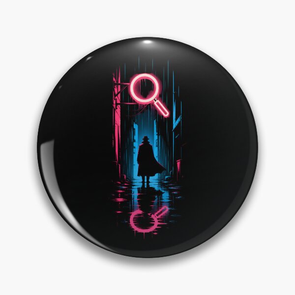 Item preview, Sherlock Holmes Neon Noir Magnifier Alley designed and sold by Fenay Designs.