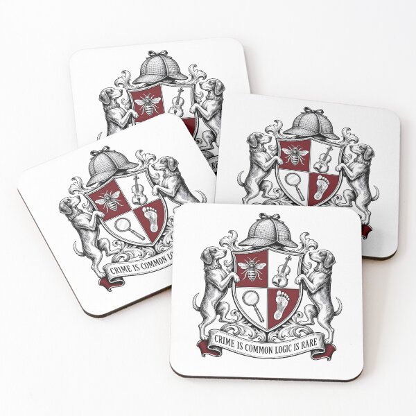 Item preview, Sherlock Holmes Crime Is Common Heraldic Crest designed and sold by Fenay Designs.