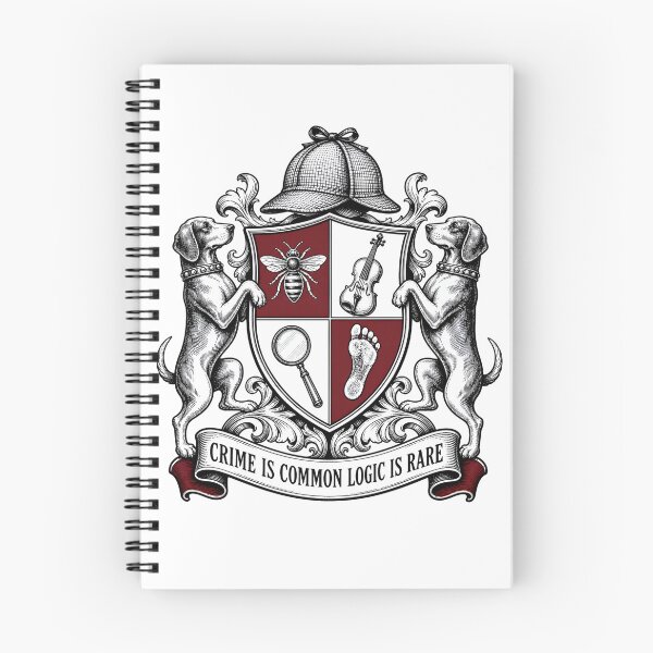Item preview, Sherlock Holmes Crime Is Common Heraldic Crest designed and sold by Fenay Designs.