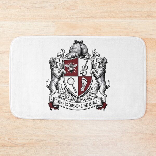 Item preview, Sherlock Holmes Crime Is Common Heraldic Crest designed and sold by Fenay Designs.