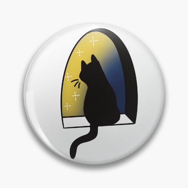 Item preview, Cat in the Night Sky Window designed and sold by sleepyheadedbb.