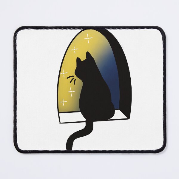 Item preview, Cat in the Night Sky Window designed and sold by sleepyheadedbb.