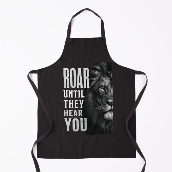 Item preview, Roar Until They Hear You – Black and White Lion Motivational Quote designed and sold by Bennie Singh.