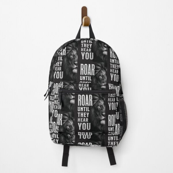 Item preview, Roar Until They Hear You – Black and White Lion Motivational Quote designed and sold by Bennie Singh.