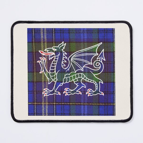 Item preview, ✨Davies Welsh Tartan – Heritage of the Dyfed Line & y Ddraig Goch - the red dragon v3 designed and sold by WheelieGdArt.