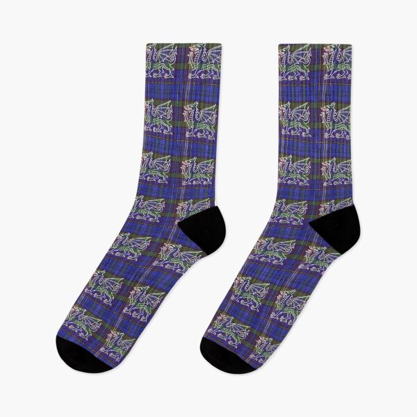 Item preview, ✨Davies Welsh Tartan – Heritage of the Dyfed Line & y Ddraig Goch - the red dragon v3 designed and sold by WheelieGdArt.