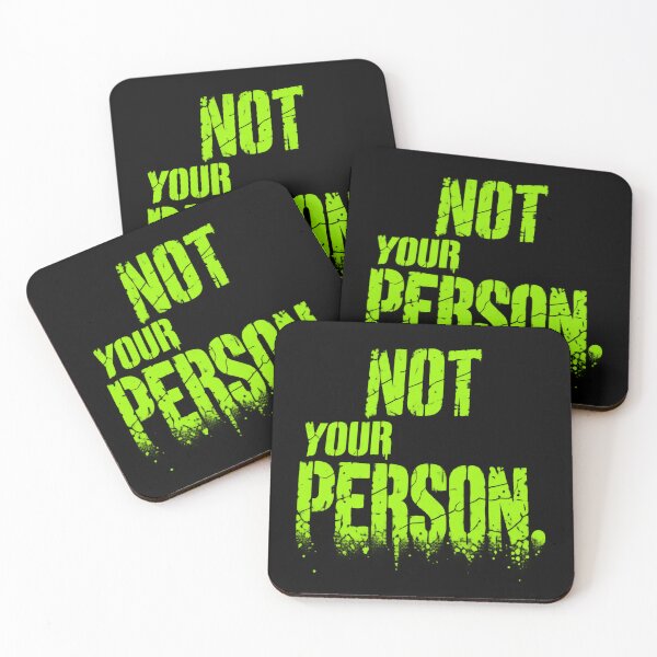 Item preview, NOT YOUR PERSON. – Acid Green Distressed Streetwear Typography designed and sold by Anyshca.