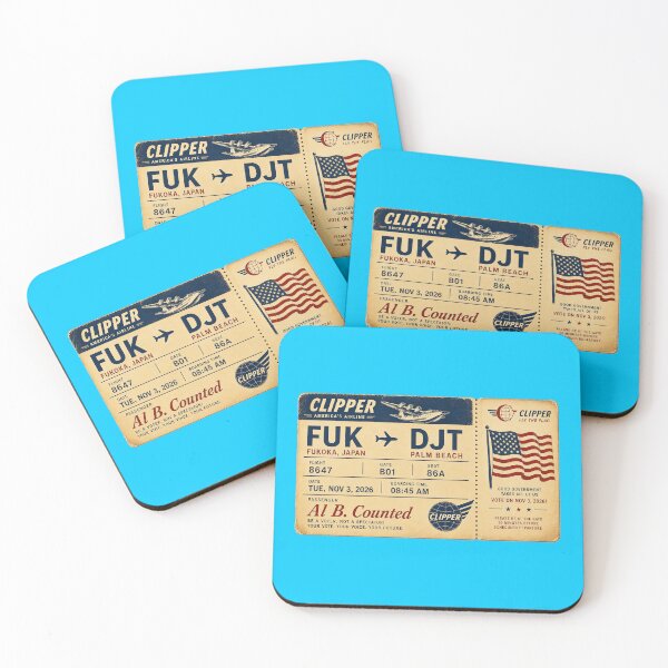 Item preview, ✈️✨ FUK → DJT Boarding Pass - LAST CALL FOR DEMOCRACY COLLECTION ✈️ - Vintage Classic Clipper - Passenger Al B. Counted designed and sold by WheelieGdArt.