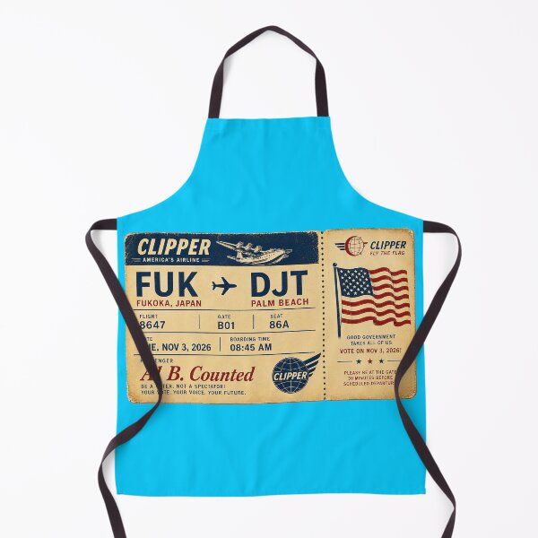 Item preview, ✈️✨ FUK → DJT Boarding Pass - LAST CALL FOR DEMOCRACY COLLECTION ✈️ - Vintage Classic Clipper - Passenger Al B. Counted designed and sold by WheelieGdArt.