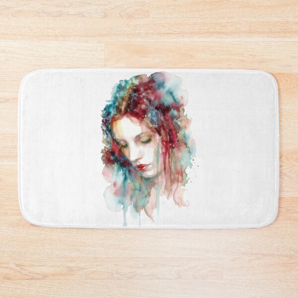 Item preview, Melancholy Woman Portrait Expressionist Watercolor designed and sold by caracatita75.