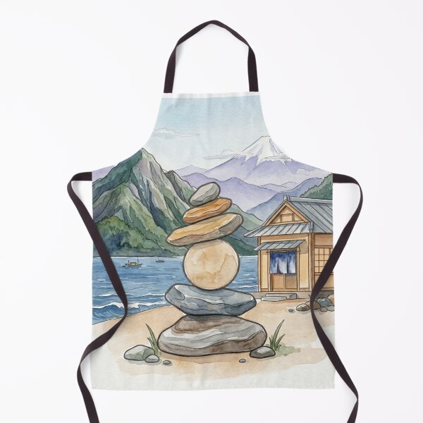 Item preview, Zen Stone Cairn Mountain Lake designed and sold by Dreamic.Art.