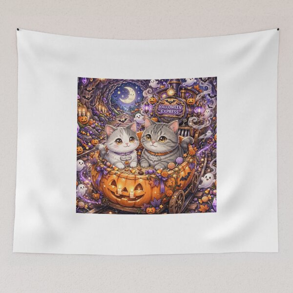 Item preview, Halloween Express Freda and Junior Pumpkin Train designed and sold by MAISON SYLVIE.