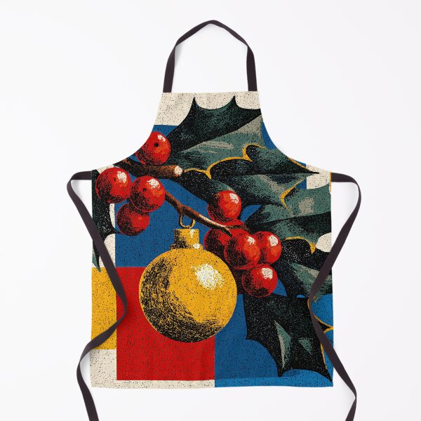 Item preview, Vintage Geometric Christmas Holly and Ornament designed and sold by colorful-white.