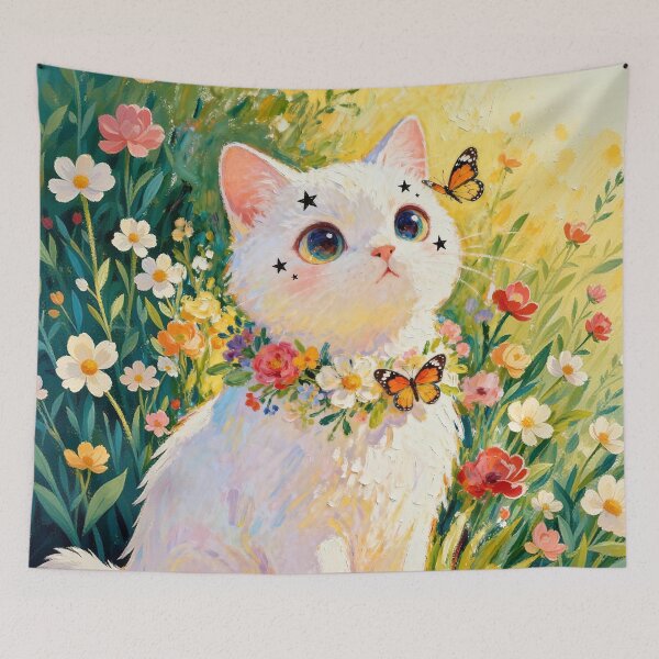 Item preview, white cat designed and sold by xianxiu-ling.